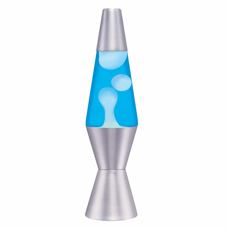 11.5″ LAVA LAMP – WHITE/BLUE/SILVER X3